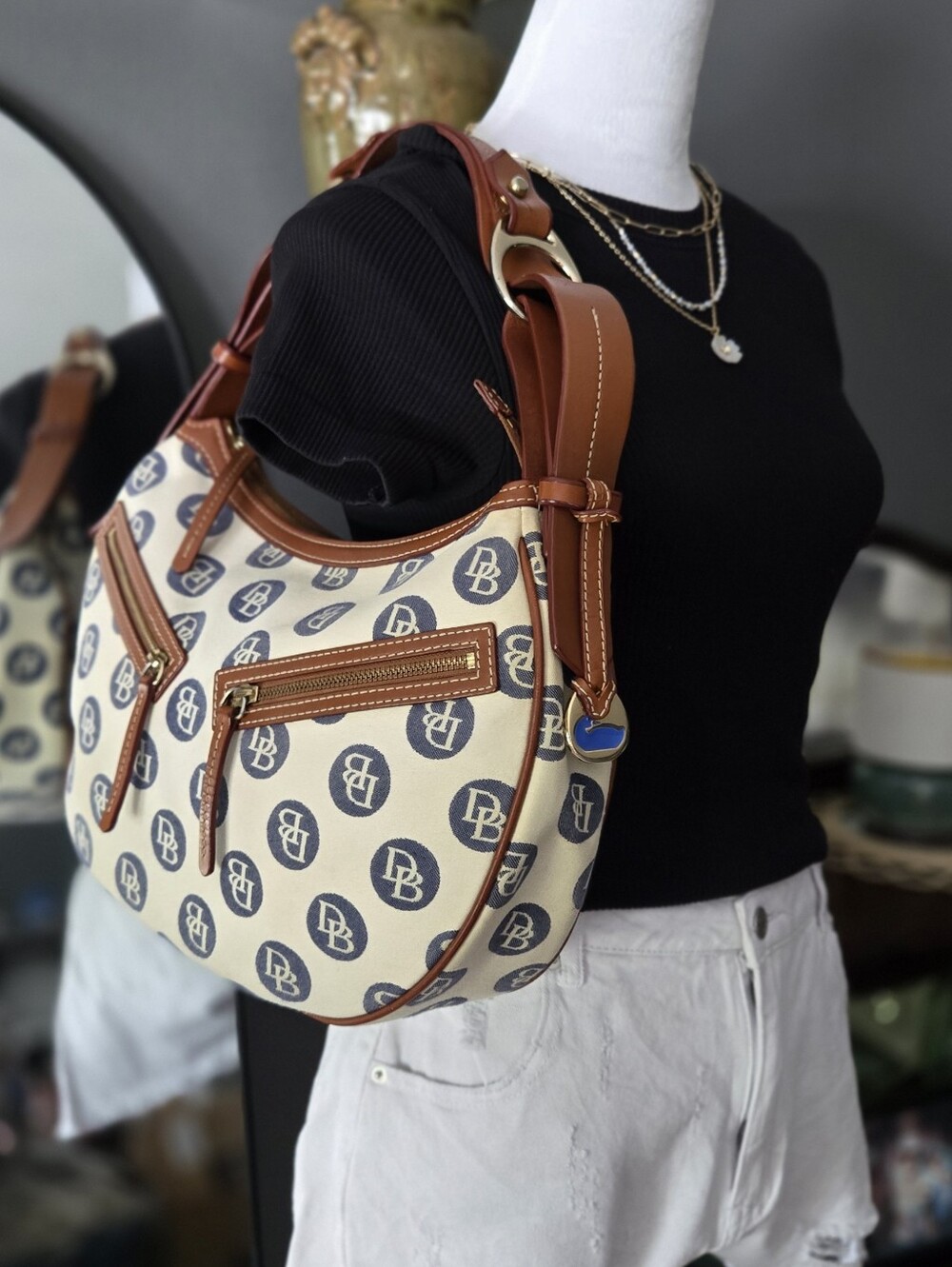 Dooney & Bourke Medallions Circle Hobo Shoulder Bag - Picture 3 of 11